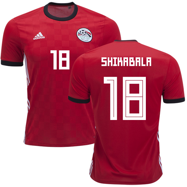Egypt #18 Shikabala Red Home Soccer Country Jersey